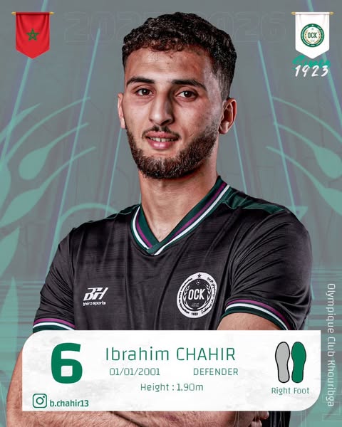 Chahi R ابراهيم شهير - BRAHIM CHAHIR - الموقع الرسمي لفريق أولمبيك خريبكة لكرة ...